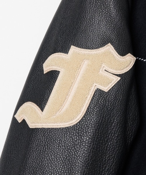 FORSOMEONE(フォーサムワン)の「FORSOMEONE F-CLUB JACKET(スタジャン・メンズ・ブラック・50/48)」の5枚目の写真