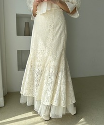 one after another NICE CLAUP | レース×チュールマーメイドスカート(スカート)