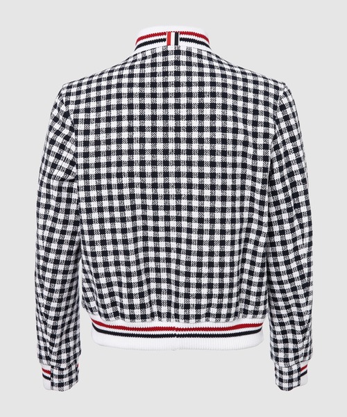 THOM BROWNE（トムブラウン）の「KNIT RIB BLOUSON JACKET IN GINGHAM COTTON BOUCLE