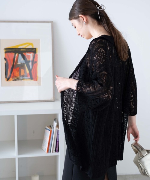 WEGO（ウィゴー）の「WEGO/メッシュニットBIGシャツ（シャツ/ブラウス・メンズ・グリーン/サックスブルー/マスタード/ブラック/オフホワイト/ベージュ/ダークオレンジ/ターコイズブルー/その他2/その他1・MEDIUM/LARGE）」の21枚目の写真