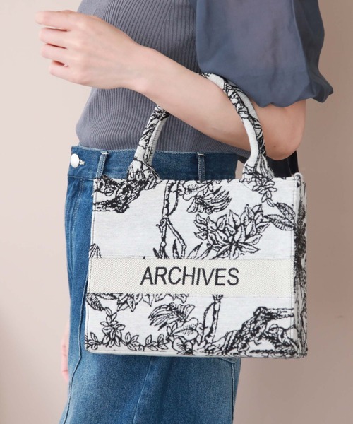 archives(アルシーヴ)の「ロゴジャガードバッグ(ショルダーバッグ・レディース・キャメル/ブラック・FREE)」の2枚目の写真