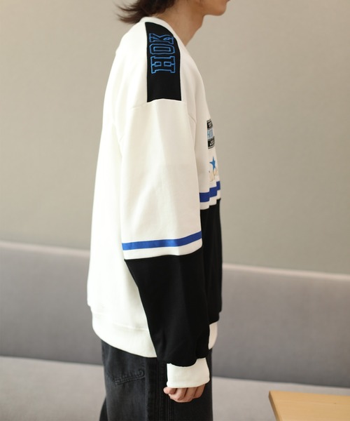 HOOK（フック）の「HOOK -original- レーシングワッペン刺繍配色切り替えスウェット（スウェット・メンズ・ホワイト/ブラック・M/L/XL）」の22枚目の写真