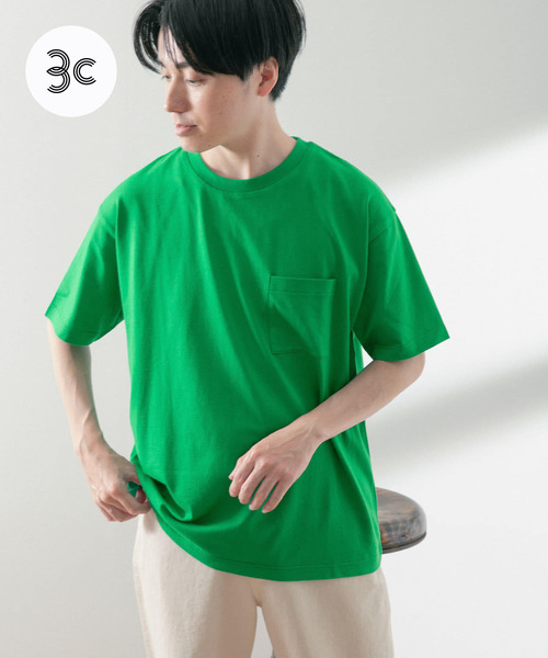 ITEMS URBANRESEARCH（アイテムズ アーバンリサーチ）の「USAコットン ムジポケットTシャツ（Tシャツ/カットソー・メンズ・オフホワイト/ブラック/イエロー/グリーン/ブルー・LARGE/MEDIUM）」の4枚目の写真