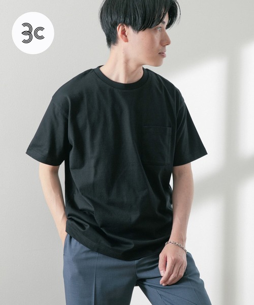 ITEMS URBANRESEARCH（アイテムズ アーバンリサーチ）の「USAコットン ムジポケットTシャツ（Tシャツ/カットソー・メンズ・オフホワイト/ブラック/イエロー/グリーン/ブルー・LARGE/MEDIUM）」の3枚目の写真