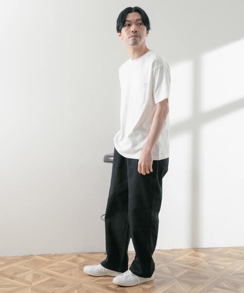 ITEMS URBANRESEARCH(アイテムズ アーバンリサーチ)の「USAコットン ムジポケットTシャツ(Tシャツ/カットソー・メンズ・オフホワイト/ブラック/イエロー/グリーン/ブルー・LARGE/MEDIUM)」の9枚目の写真