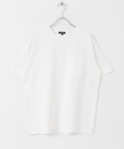 ITEMS URBANRESEARCH(アイテムズ アーバンリサーチ)の「USAコットン ムジポケットTシャツ(Tシャツ/カットソー・メンズ・オフホワイト/ブラック/イエロー/グリーン/ブルー・LARGE/MEDIUM)」の13枚目の写真