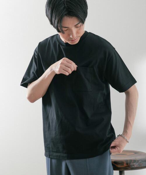 ITEMS URBANRESEARCH(アイテムズ アーバンリサーチ)の「USAコットン ムジポケットTシャツ(Tシャツ/カットソー・メンズ・オフホワイト/ブラック/イエロー/グリーン/ブルー・LARGE/MEDIUM)」の15枚目の写真