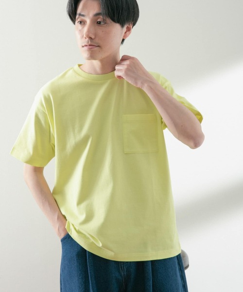 ITEMS URBANRESEARCH（アイテムズ アーバンリサーチ）の「USAコットン ムジポケットTシャツ（Tシャツ/カットソー・メンズ・オフホワイト/ブラック/イエロー/グリーン/ブルー・LARGE/MEDIUM）」の6枚目の写真