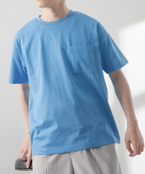 ITEMS URBANRESEARCH（アイテムズ アーバンリサーチ）の「USAコットン ムジポケットTシャツ（Tシャツ/カットソー・メンズ・オフホワイト/ブラック/イエロー/グリーン/ブルー・LARGE/MEDIUM）」の11枚目の写真