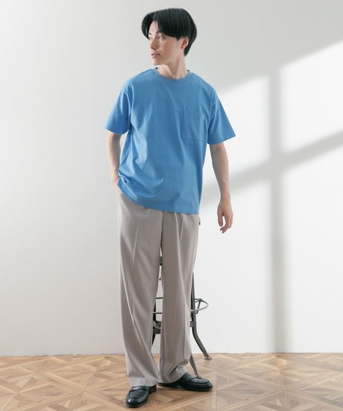 ITEMS URBANRESEARCH（アイテムズ アーバンリサーチ）の「USAコットン ムジポケットTシャツ（Tシャツ/カットソー・メンズ・オフホワイト/ブラック/イエロー/グリーン/ブルー・LARGE/MEDIUM）」の14枚目の写真