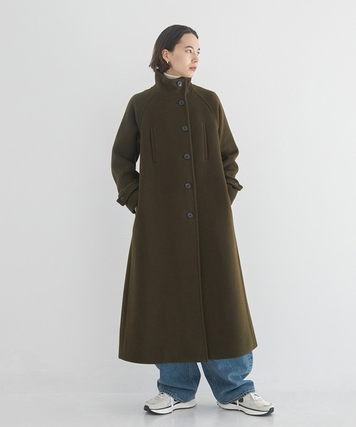CITY TOKYO（シティトウキョウ）の「2WAYダブルメルトンスタンドコート（ステンカラーコート・レディース・ベージュ/カーキ/ブラック/その他2・2/1）」の14枚目の写真