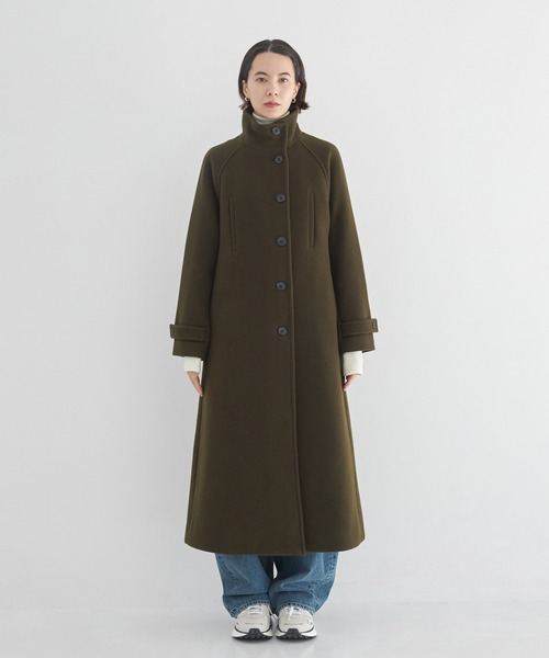 CITY TOKYO（シティトウキョウ）の「2WAYダブルメルトンスタンドコート（ステンカラーコート・レディース・ベージュ/カーキ/ブラック/その他2・2/1）」の11枚目の写真