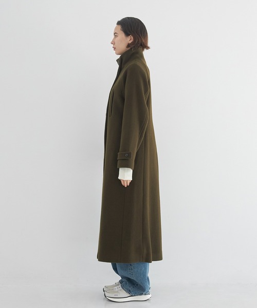CITY TOKYO（シティトウキョウ）の「2WAYダブルメルトンスタンドコート（ステンカラーコート・レディース・ベージュ/カーキ/ブラック/その他2・2/1）」の10枚目の写真