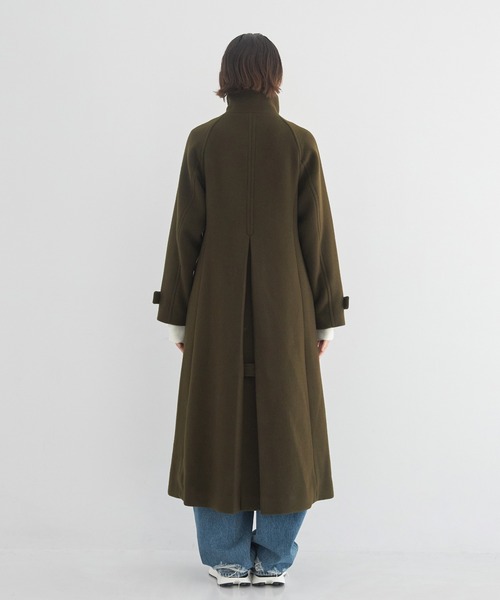 CITY TOKYO（シティトウキョウ）の「2WAYダブルメルトンスタンドコート（ステンカラーコート・レディース・ベージュ/カーキ/ブラック/その他2・2/1）」の9枚目の写真