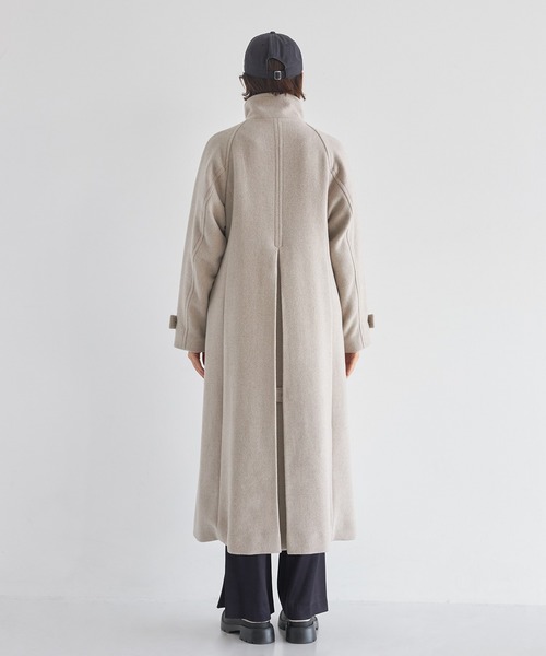 CITY TOKYO（シティトウキョウ）の「2WAYダブルメルトンスタンドコート（ステンカラーコート・レディース・ベージュ/カーキ/ブラック/その他2・2/1）」の22枚目の写真