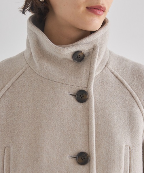 CITY TOKYO（シティトウキョウ）の「2WAYダブルメルトンスタンドコート（ステンカラーコート・レディース・ベージュ/カーキ/ブラック/その他2・2/1）」の21枚目の写真