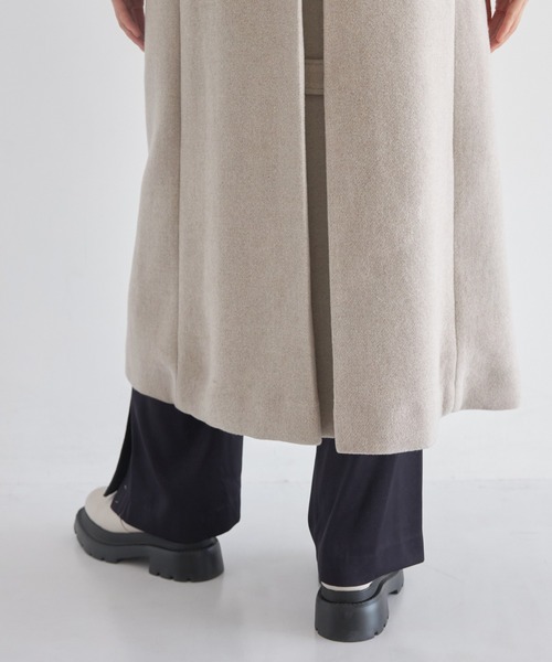CITY TOKYO（シティトウキョウ）の「2WAYダブルメルトンスタンドコート（ステンカラーコート・レディース・ベージュ/カーキ/ブラック/その他2・2/1）」の17枚目の写真