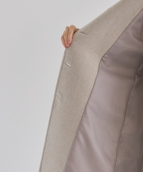 CITY TOKYO（シティトウキョウ）の「2WAYダブルメルトンスタンドコート（ステンカラーコート・レディース・ベージュ/カーキ/ブラック/その他2・2/1）」の16枚目の写真