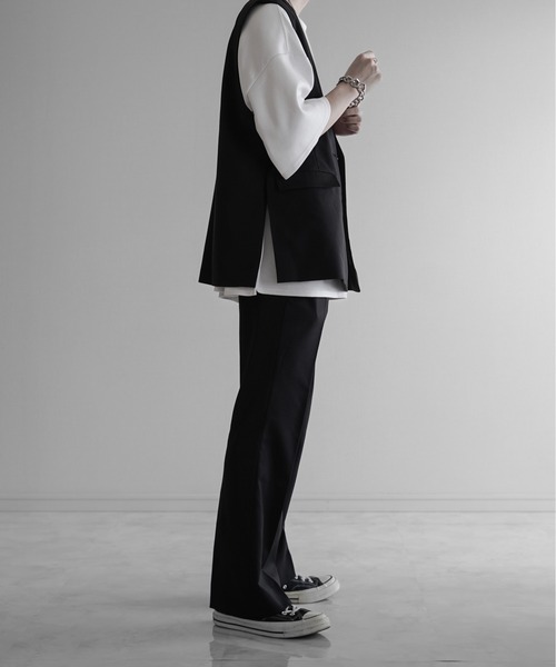 KUUUPY（クーピー）の「Semi Flare Pants SET-UP / セミフレアパンツ【セットアップ対応】（スラックス・メンズ・ブラック/モカ・LARGE/MEDIUM/SMALL）」の10枚目の写真