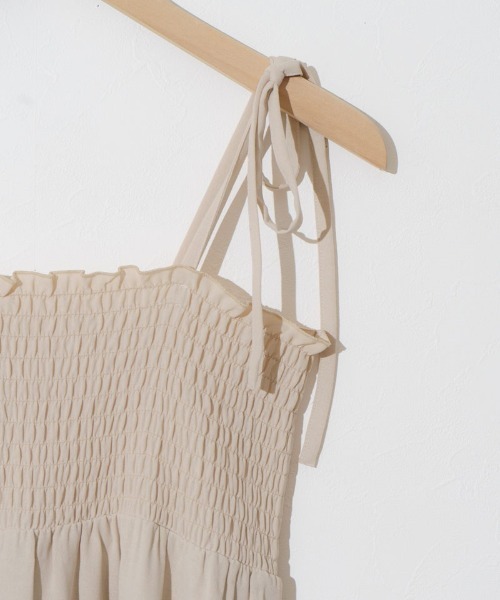 flower（フラワー）の「ナチュラルキャミワンピース４（ワンピース・レディース・アイボリー/グレー/ブラック・FREE）」の14枚目の写真