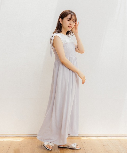 flower（フラワー）の「ナチュラルキャミワンピース４（ワンピース・レディース・アイボリー/グレー/ブラック・FREE）」の21枚目の写真
