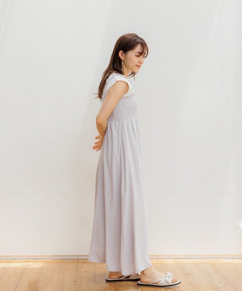 flower（フラワー）の「ナチュラルキャミワンピース４（ワンピース・レディース・アイボリー/グレー/ブラック・FREE）」の22枚目の写真