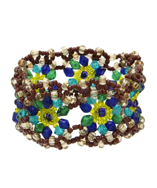 チャイハネ（チャイハネ）の「【チャイハネ】サマフラBEADSブレスレット（ブレスレット・レディース・ブルー/ピンク・FREE）」の2枚目の写真