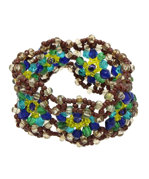 チャイハネ（チャイハネ）の「【チャイハネ】サマフラBEADSブレスレット（ブレスレット・レディース・ブルー/ピンク・FREE）」の3枚目の写真