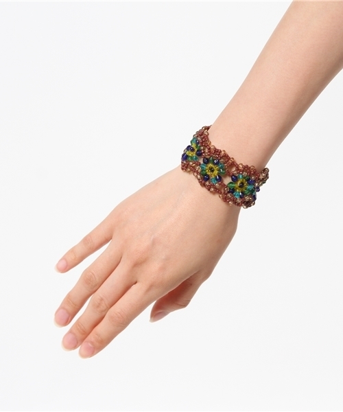 チャイハネ（チャイハネ）の「【チャイハネ】サマフラBEADSブレスレット（ブレスレット・レディース・ブルー/ピンク・FREE）」の4枚目の写真