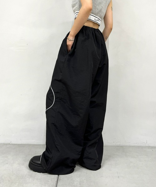 WHO'S WHO gallery(フーズフーギャラリー)の「ウェーブパイピングシャカパン(その他パンツ・レディース・アイボリー/チャコールグレー/ブラック・FREE)」の6枚目の写真