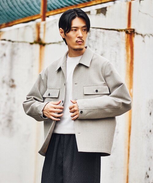 EDIFICE（エディフィス）の「TW ドビー ショート アーミーシャツ（シャツ/ブラウス・メンズ・ベージュ/チョコ・LARGE/MEDIUM）」の11枚目の写真