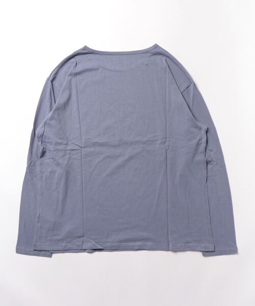 Viola e Viola(ヴィオラエヴィオラ)の「綿100%プルオーバー(クルーネック(Tシャツ/カットソー・レディース・モカ/ブルーパープル/ブラック/ボルドー/ホワイト/マスタード・LL/M/L/4L/3L/5L)」の21枚目の写真