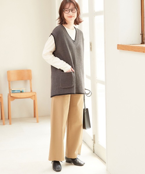 Viola e Viola(ヴィオラエヴィオラ)の「綿100%プルオーバー(クルーネック(Tシャツ/カットソー・レディース・モカ/ブルーパープル/ブラック/ボルドー/ホワイト/マスタード・LL/M/L/4L/3L/5L)」の22枚目の写真