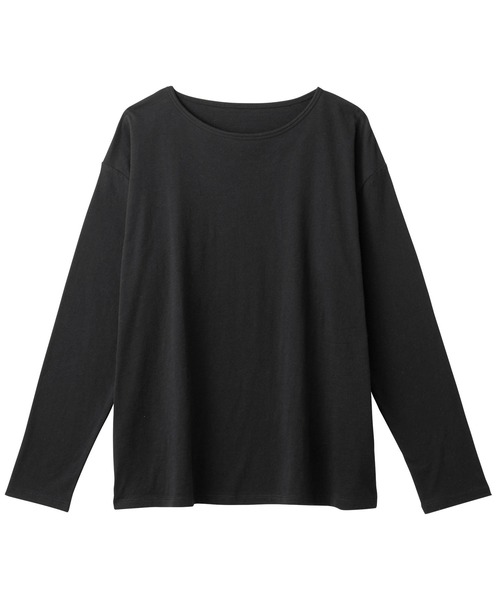 Viola e Viola(ヴィオラエヴィオラ)の「綿100%プルオーバー(クルーネック(Tシャツ/カットソー・レディース・モカ/ブルーパープル/ブラック/ボルドー/ホワイト/マスタード・LL/M/L/4L/3L/5L)」の12枚目の写真