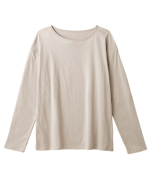 Viola e Viola(ヴィオラエヴィオラ)の「綿100%プルオーバー(クルーネック(Tシャツ/カットソー・レディース・モカ/ブルーパープル/ブラック/ボルドー/ホワイト/マスタード・LL/M/L/4L/3L/5L)」の13枚目の写真