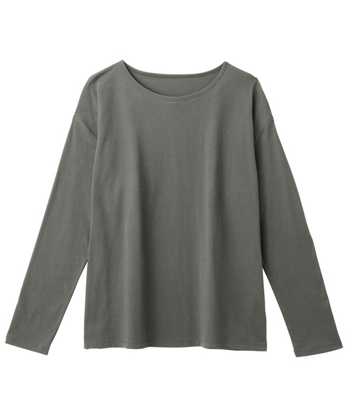 Viola e Viola(ヴィオラエヴィオラ)の「綿100%プルオーバー(クルーネック(Tシャツ/カットソー・レディース・モカ/ブルーパープル/ブラック/ボルドー/ホワイト/マスタード・LL/M/L/4L/3L/5L)」の14枚目の写真