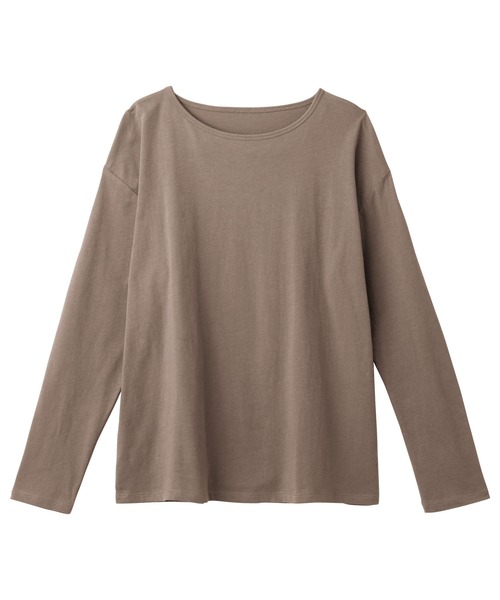 Viola e Viola(ヴィオラエヴィオラ)の「綿100%プルオーバー(クルーネック(Tシャツ/カットソー・レディース・モカ/ブルーパープル/ブラック/ボルドー/ホワイト/マスタード・LL/M/L/4L/3L/5L)」の15枚目の写真