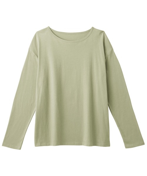 Viola e Viola(ヴィオラエヴィオラ)の「綿100%プルオーバー(クルーネック(Tシャツ/カットソー・レディース・モカ/ブルーパープル/ブラック/ボルドー/ホワイト/マスタード・LL/M/L/4L/3L/5L)」の16枚目の写真