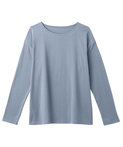 Viola e Viola(ヴィオラエヴィオラ)の「綿100%プルオーバー(クルーネック(Tシャツ/カットソー・レディース・モカ/ブルーパープル/ブラック/ボルドー/ホワイト/マスタード・LL/M/L/4L/3L/5L)」の18枚目の写真