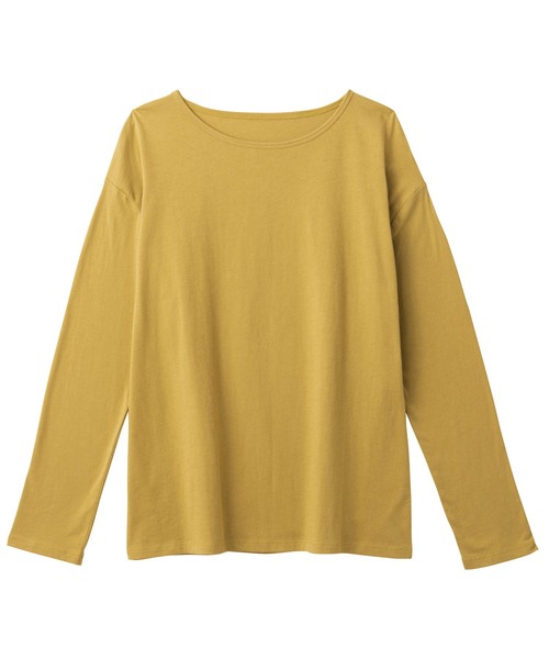 Viola e Viola(ヴィオラエヴィオラ)の「綿100%プルオーバー(クルーネック(Tシャツ/カットソー・レディース・モカ/ブルーパープル/ブラック/ボルドー/ホワイト/マスタード・LL/M/L/4L/3L/5L)」の19枚目の写真