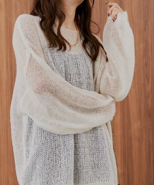 Shelly island（シェリーアイランド）の「モヘアタッチイージーニット