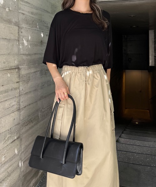 SallyLunn(サリーラン)の「ミリタリーロングカーゴスカート(スカート・レディース・ブラック/カーキ/ベージュ/チャコール・FREE)」の8枚目の写真