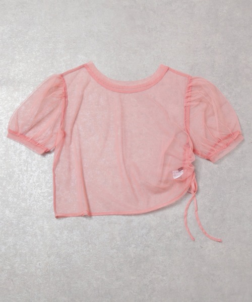 Rejoule(リジュール)の「チュールTシャツ(Tシャツ/カットソー・レディース・アイボリー/サーモンピンク/ブラック・FREE)」の19枚目の写真
