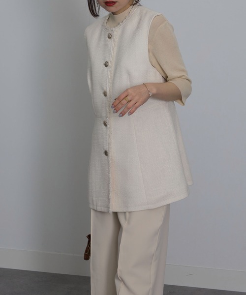 Ranan｜ペプラムツイードジレ | Rakuten Fashion(楽天