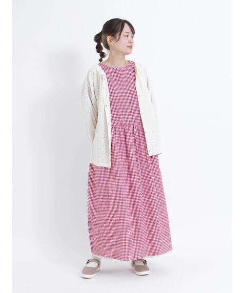 Samansa Mos2（サマンサ モスモス）の「リネン混柄アソート前後2WAYワンピース（ワンピース・レディース・マスタード/ブラック/ネイビー/チャコールグレー/グレー/レッド・F）」の18枚目の写真