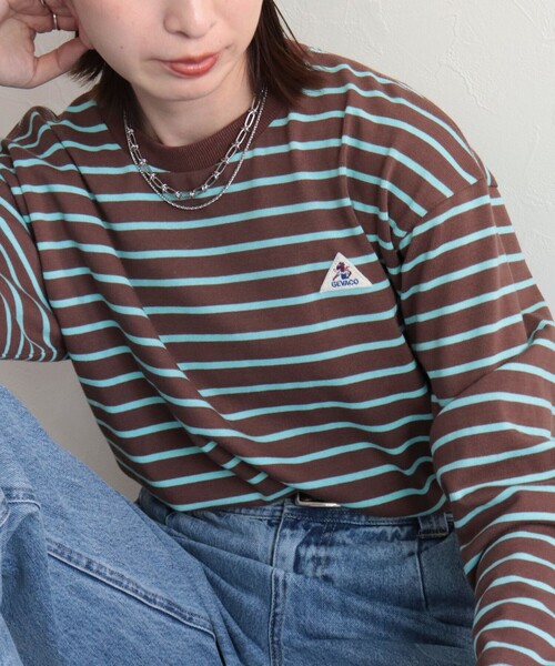 GEVACO（ゲバコ）の「【GEVACO/ゲバコ】ベーシックロングボーダーT（Tシャツ/カットソー・レディース・ホワイト系その他/ブラウン系その他/ブラック系その他・38）」の3枚目の写真