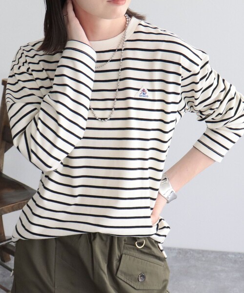 GEVACO（ゲバコ）の「【GEVACO/ゲバコ】ベーシックロングボーダーT（Tシャツ/カットソー・レディース・ホワイト系その他/ブラウン系その他/ブラック系その他・38）」の15枚目の写真