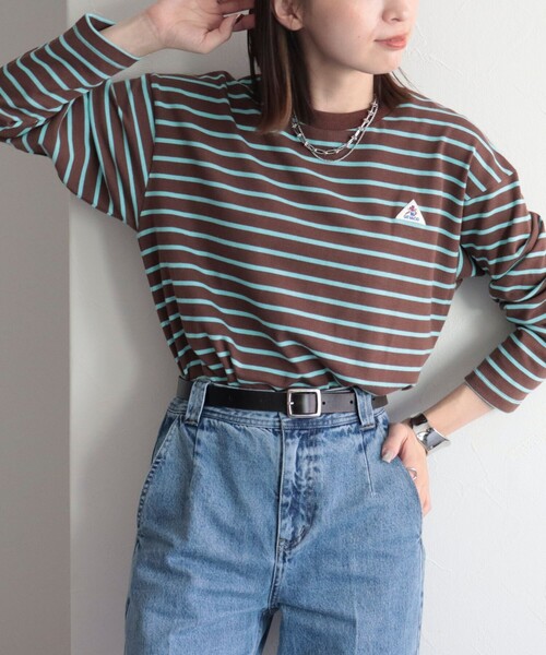 GEVACO（ゲバコ）の「【GEVACO/ゲバコ】ベーシックロングボーダーT（Tシャツ/カットソー・レディース・ホワイト系その他/ブラウン系その他/ブラック系その他・38）」の11枚目の写真