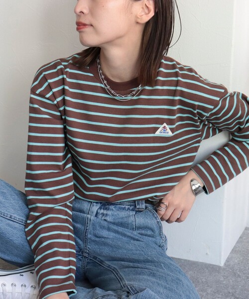 GEVACO（ゲバコ）の「【GEVACO/ゲバコ】ベーシックロングボーダーT（Tシャツ/カットソー・レディース・ホワイト系その他/ブラウン系その他/ブラック系その他・38）」の6枚目の写真