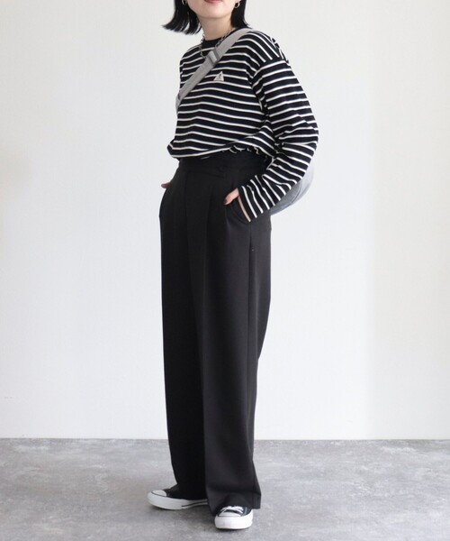 GEVACO（ゲバコ）の「【GEVACO/ゲバコ】ベーシックロングボーダーT（Tシャツ/カットソー・レディース・ホワイト系その他/ブラウン系その他/ブラック系その他・38）」の12枚目の写真